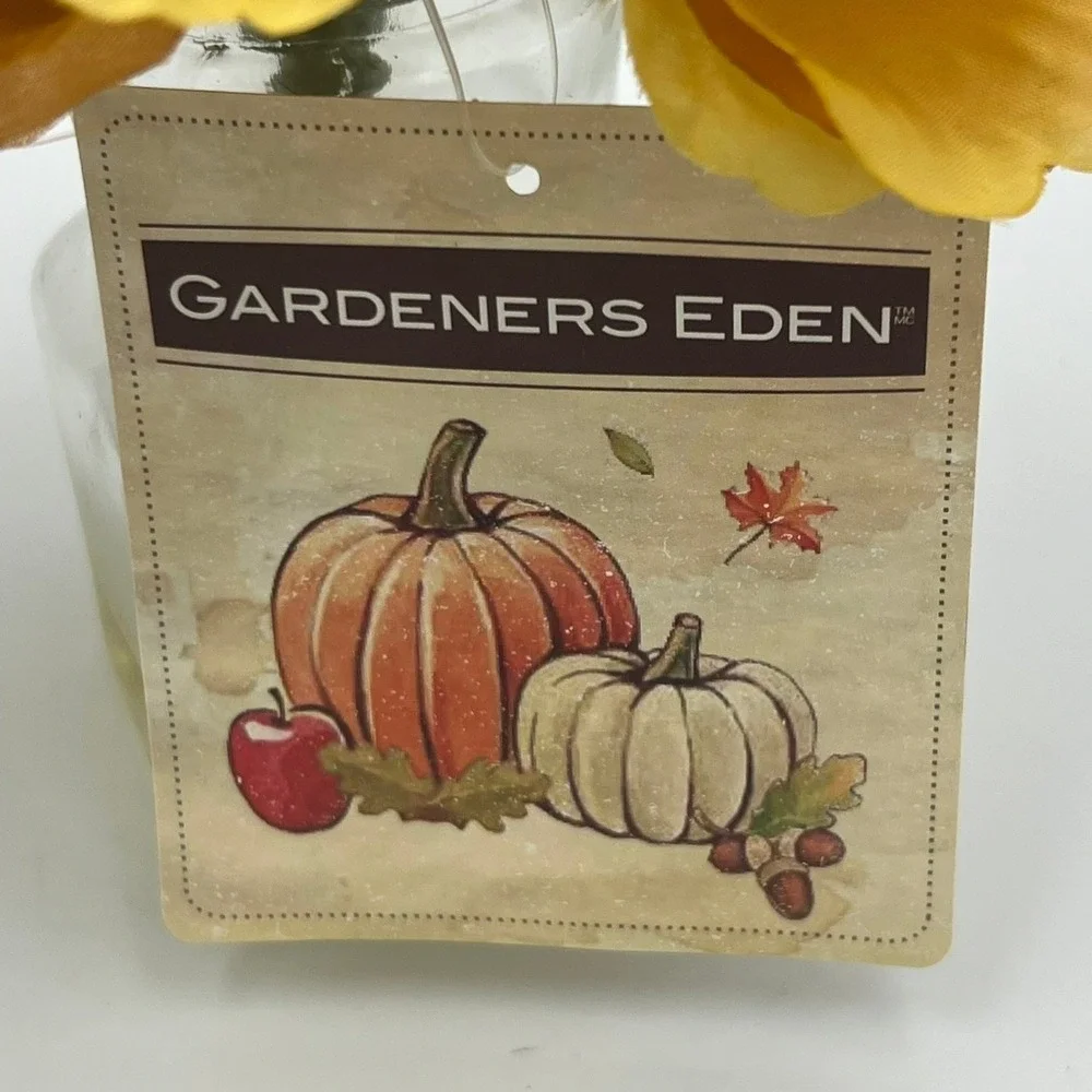 Gardeners Eden Floral Arrangement Home OS Orange Brand New Autumn Silk Flowers